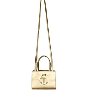 Small gold telfar bag